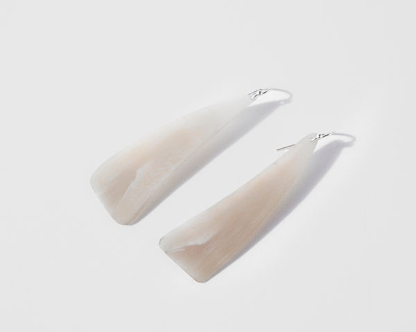 Brian Fleetwood, Buffalo Horn Elongated Earrings, 2025