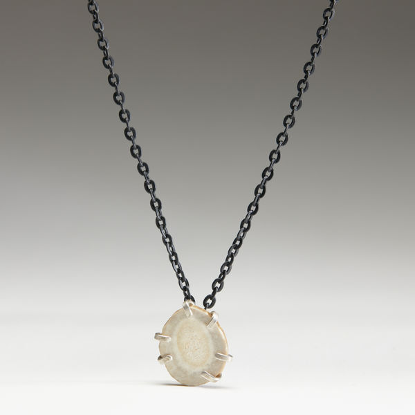 Margaret Jacobs, Antler Necklace with Powdercoated Chain and Silver Accents, 2020