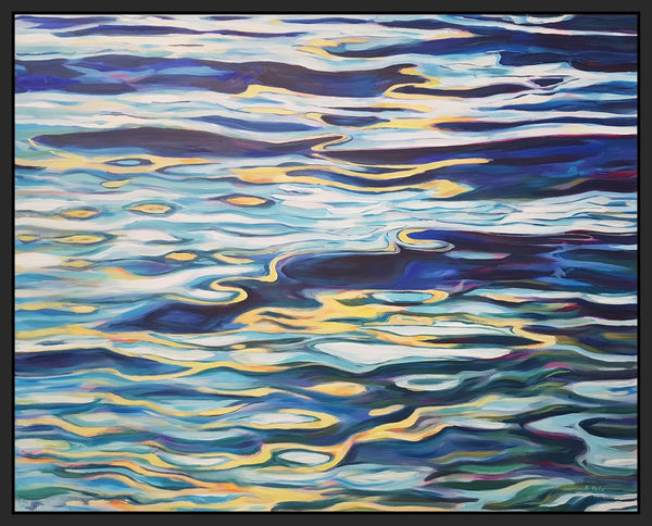 Katie Patel Out of the Blue, 2025 Signed & Framed original acrylic on canvas 80 x 100 cm 31 ½ x 39 ¼ in