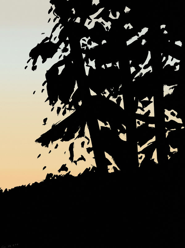 Alex Katz Sunset 1, 2020 Archival pigment inks on cotton rag 315 gsm paper 55 x 42 in (139.7 x 106.7 cm) Edition of 35, plus 8 AP