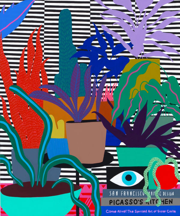 Striped Room With Plants