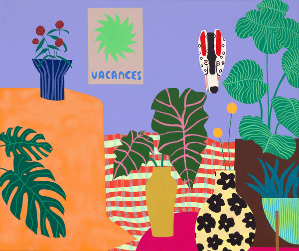 Mary Finlayson, Wolf Mask With Vacances Poster, 2021