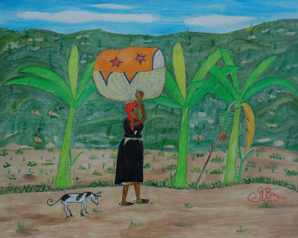 Sènéque Obin, Carrying Basket, 1960's