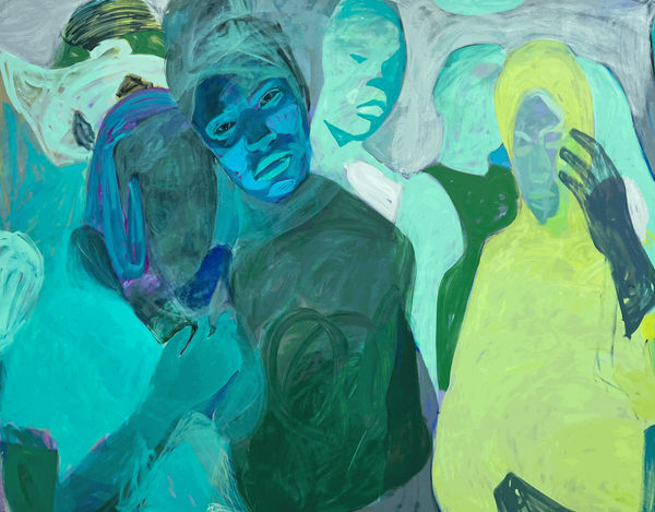 Tizta Berhanu, Combination in Turquoise, 2023