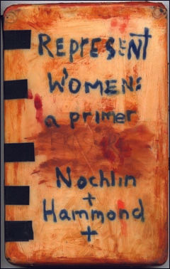 Represent Women: A Primer, 2002. Mixed media, 6 1/4 inches by 10 inches by 3/4 inch. Art©Harmony Hammond/VAGA, NYC. Courtesy Dwight Hackett Projects, Santa Fe. Collection of Richard Meyer.