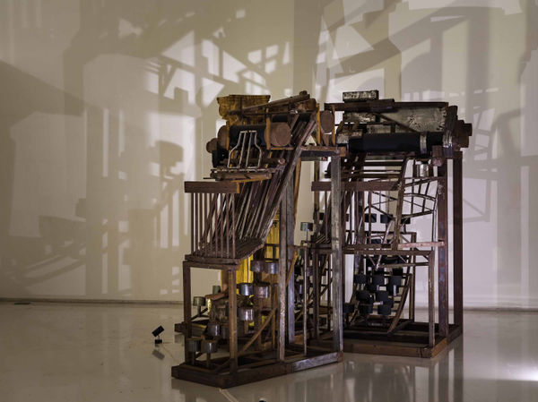 PROBIR GUPTA Assault Steel, 2022 Wood, fiberglass and paint Dimension variable