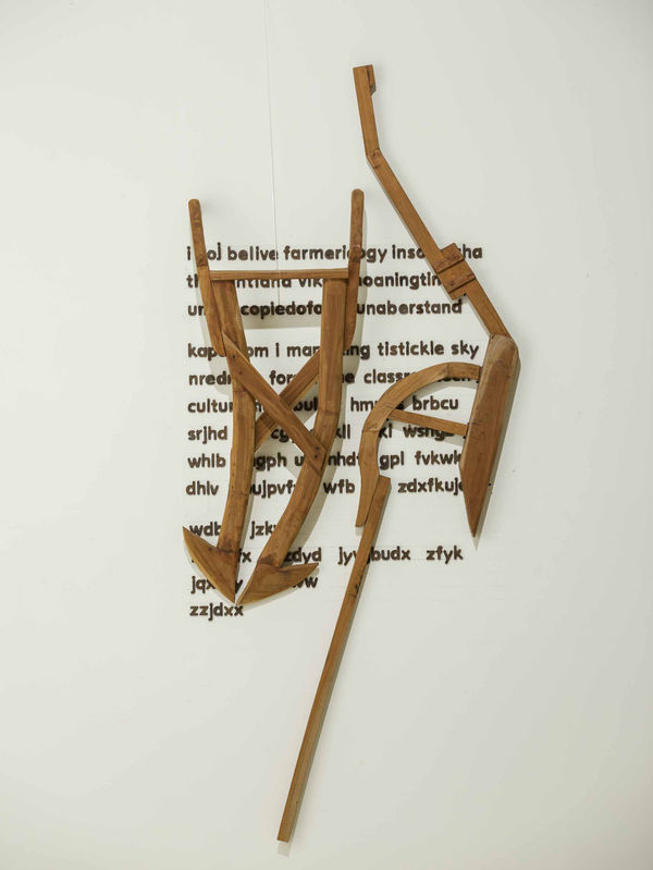 PROBIR GUPTA Banal Letters, 2022 Wood and patinated brass Dimension variable