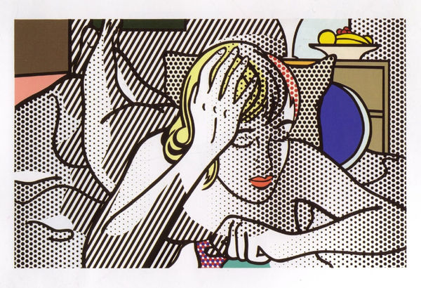 Roy Lichtenstein thinking nude print