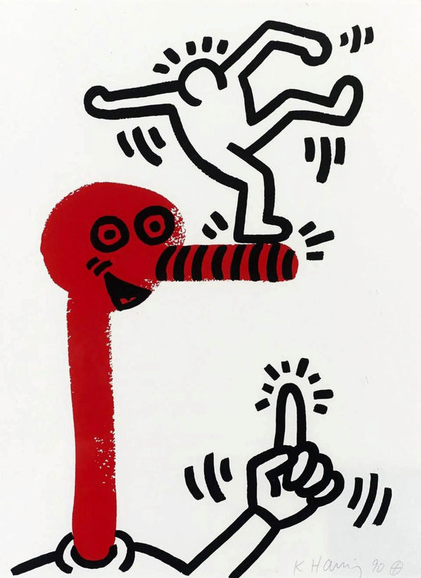 Keith haring the story of red and blue nose