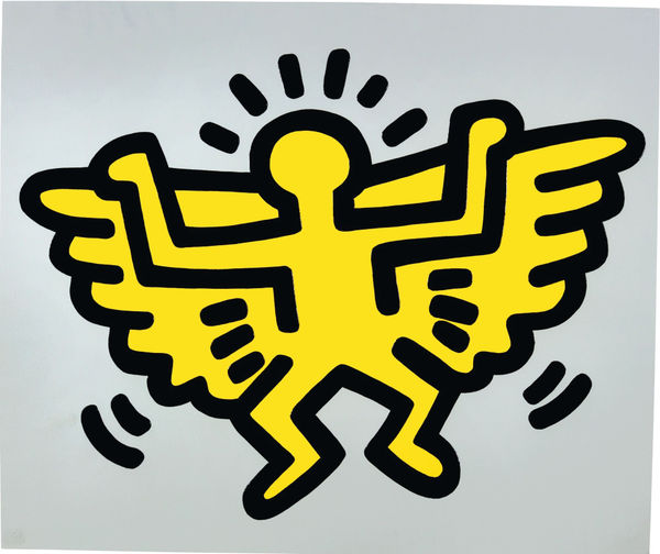 keith haring angel icon