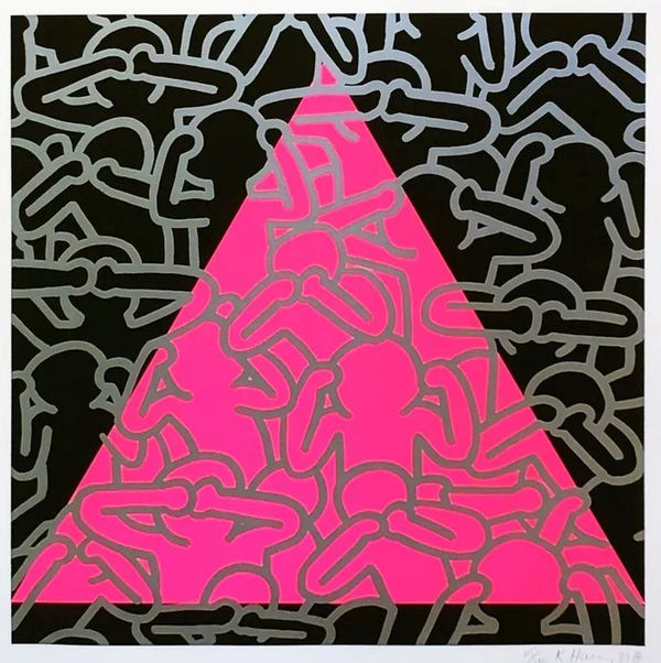 Keith Haring silence = death Print For Sale