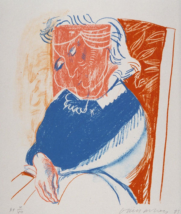 David Hockney Potrait of Mother II