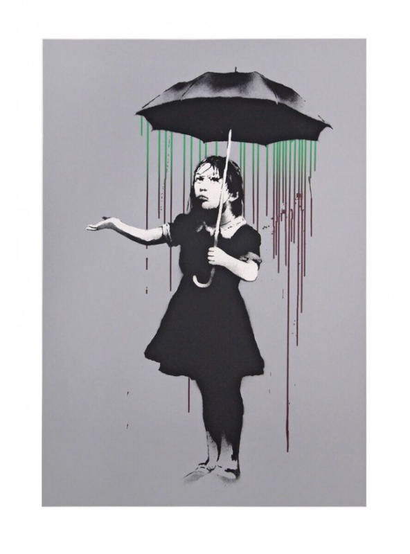 Banksy Nola Green to Purple Rain AP print meaning