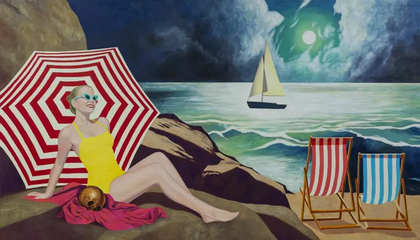 Martin Jacobson, "Magdalene III", 2024. Oil on canvas, 210 x 120 cm (82 5/8 x 47 1/4 in.)