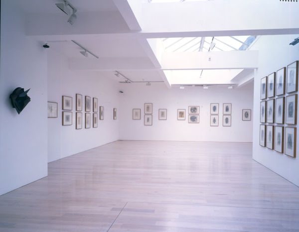 installation shots of an exhibition of 118 drawings by Antoine Pevsner at Annely Juda Fine Art, London in 1999