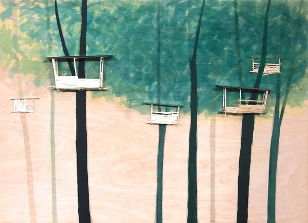 Tadashi Kawamata, Tree Hut in Tremblay No. 110, 2021