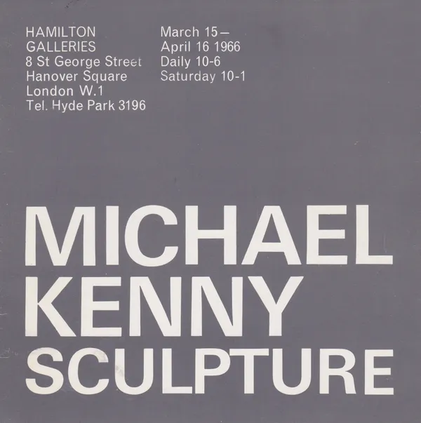 Michael Kenny 1966 Hamilton Galleries