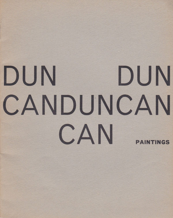 Duncan 1961 Molton Gallery