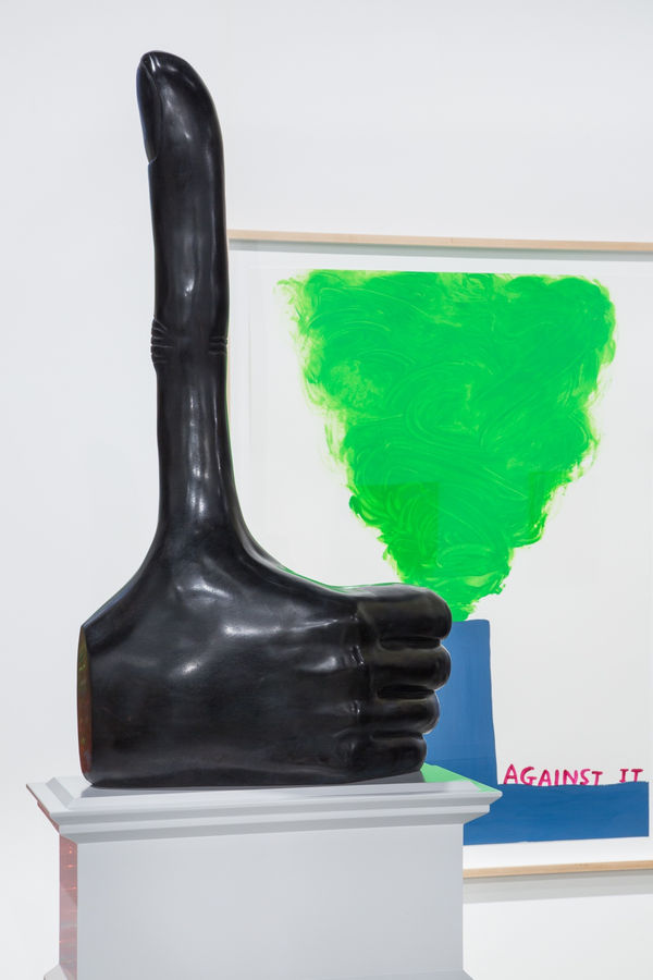 Art Basel Miami installation views with multiple works by gallery artists including Pessoli, Ellen Berkenblit, Sasnal.