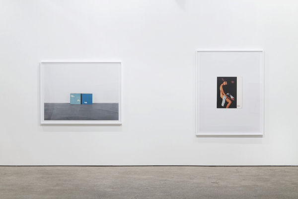 Installation view of Anne Collier's third solo show at Anton Kern gallery, featuring a body of recent photographs. Two additional works.