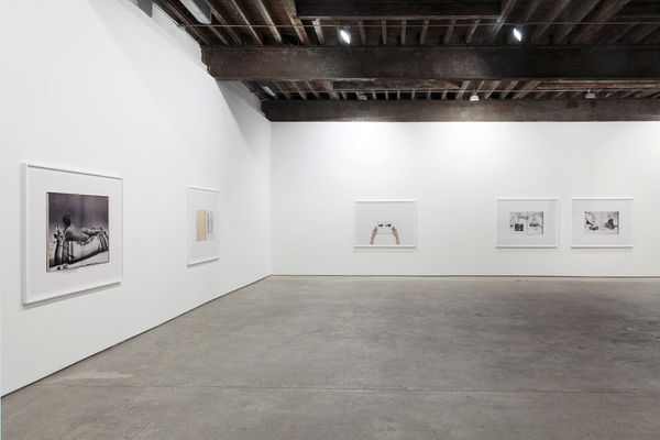 Installation view of Anne Collier's third solo show at Anton Kern gallery, featuring a body of recent photographs. Multiple works presented.