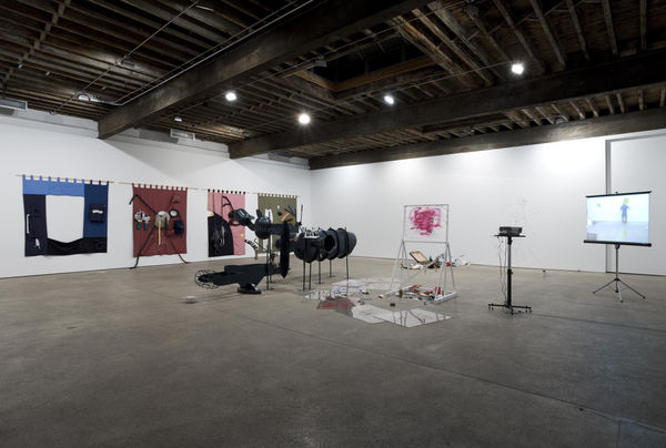 Installation view of John Bock's fifth show at Anton Kern Gallery.