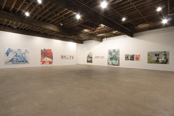 Installation view of Bendix Harms' solo show entitled Lenenslieben or Loves of Life.