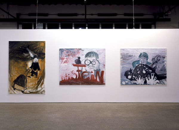 Installation view of Bendix Harms' first solo show in New York. Three works featured.