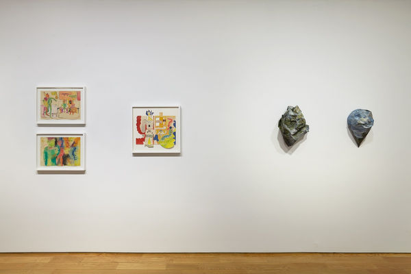 installation view of group show 'Samba in the Dark'. Three works presented.