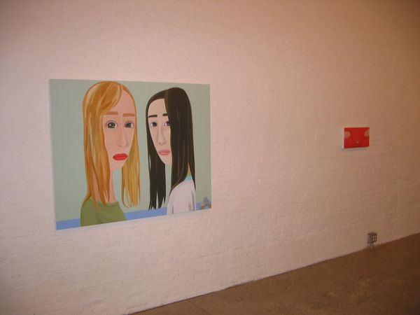 Installation view of Brian Calvin's first show at Anton Kern Gallery. Two additional works featured.