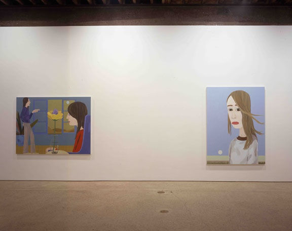 Installation view of Brian Calvin's first show at Anton Kern Gallery.