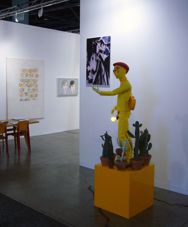 Installation view of the booth at Art Basel Miami 2007. Berkenblit and Lothar Hempel featured.