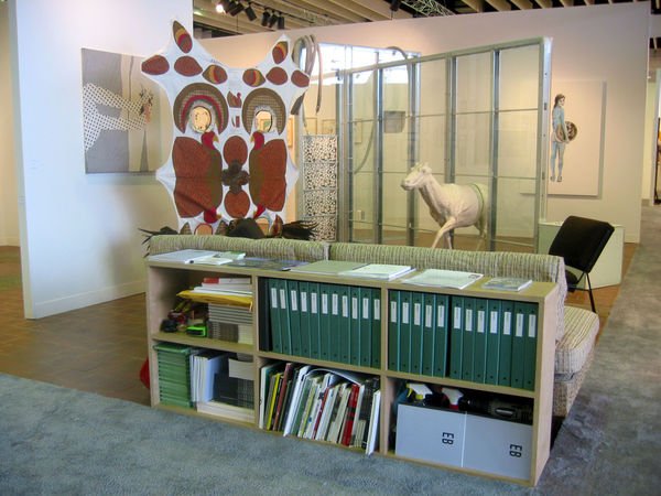 Installation view of the Anton Kern booth at the Armory Show 2006. Joo and Schnitger represented.
