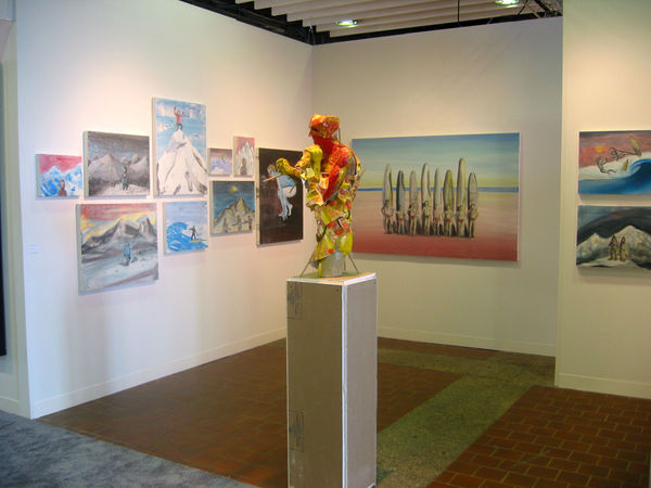 Installation view of the Anton Kern booth at the Armory Show 2006. Dan McCarthy featured.