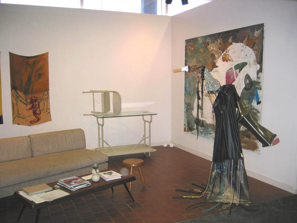 Installation view of the Anton Kern booth at the Armory Show 2005. Bendix Harms and Lara Schnitger featured.