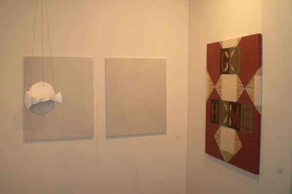 Installation view of the Anton Kern Booth at LA Art Fair, 2008. Lara Schnitger featured.