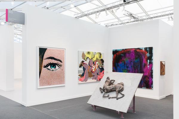 Close-up featuring gallery artists.