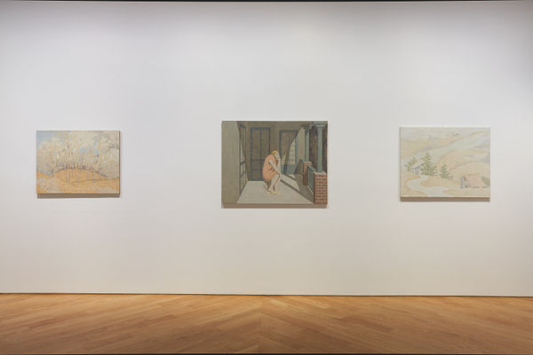 First exhibition at the gallery featuring David Byrd's paintings and drawings of thinly applied oil paint. Figures are usually depicted.