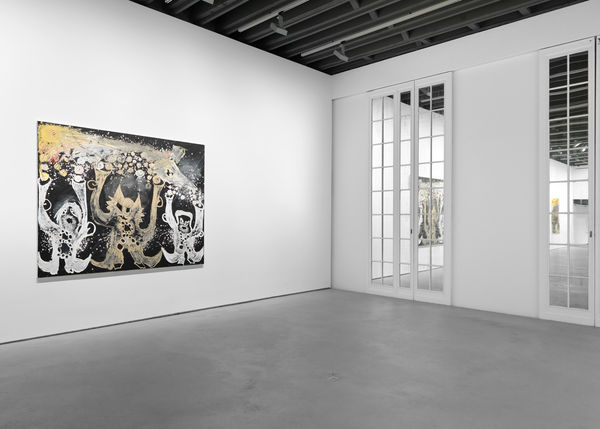 Installation view of Sankt Rufus, a solo exhibition featuring the works of Bendix Harms. One work on the second floor.