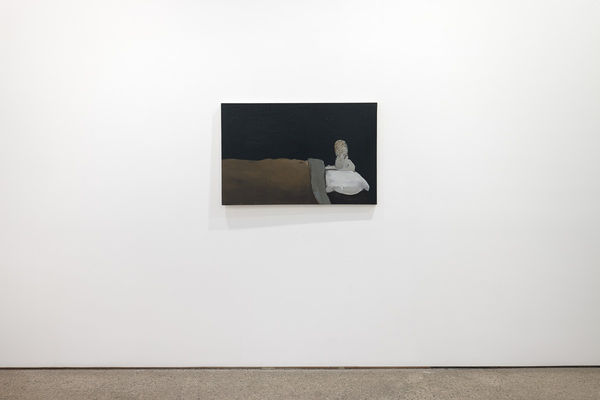Installation view of Jonas Wood show titled Portraits. One work presented.