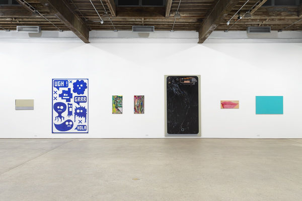 Installation view of Eberhard Havekost solo show titled Expulsion from Paradise Freeze.
