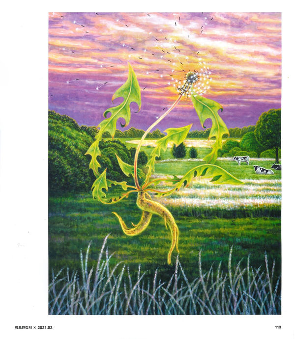 가을 직전, 2021, Acrylic gouache on paper, 145 .5 x 112 cm