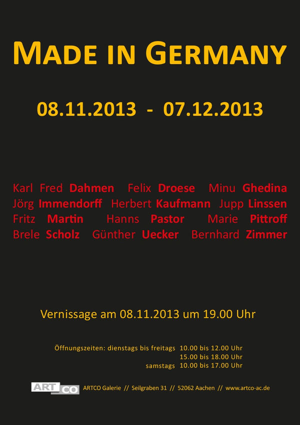 MADE IN GERMANY Group show