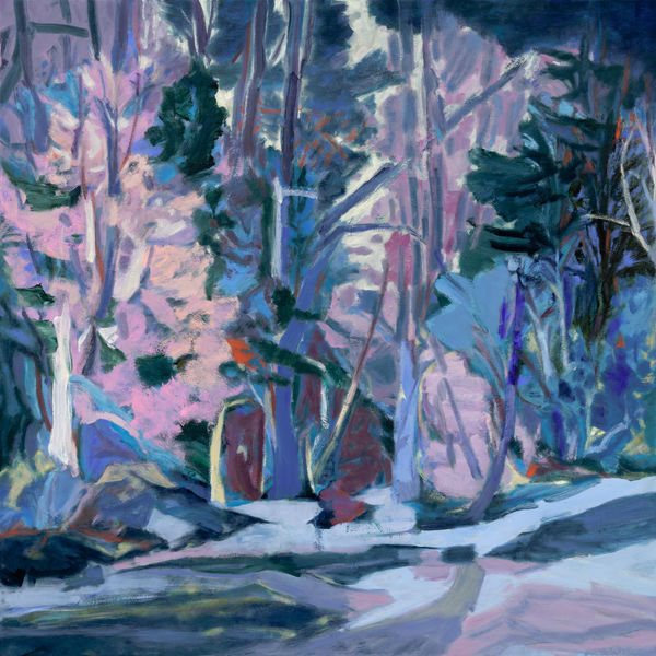 Jo Bertini 'Language Without Wind', oil on French polyester canvas, 134.5 x 134.5 cm (framed)