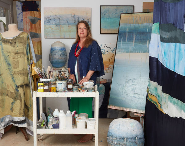 Kate Dorrough in her studio. Photographed by Jenni Carter