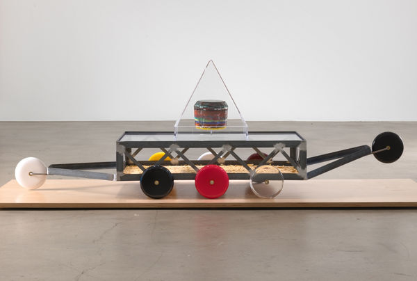 Jra224 Joe Ray Lunar Kart 2023 Cast Resin Steel Goilg Foil Brass Acrylic 86 X 28 X 30 Inches Photo Credit Robert Wedemeyer Side View 2