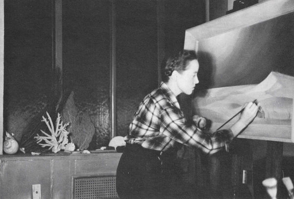 Virginia Berresford in New York Painting Sand Dune, Martha's Vineyard