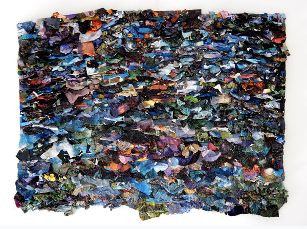 Sune Woods From Here We Go Nowhere, 2015 mixed media collage 58 x 74" inches