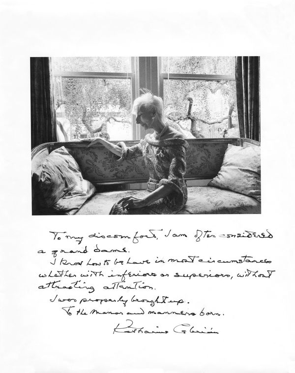 Jim Goldberg Katherine Cebrian (To my discomfort..) Vintage gelatin silver print 1984 14 x 11" Edition 5 of 20