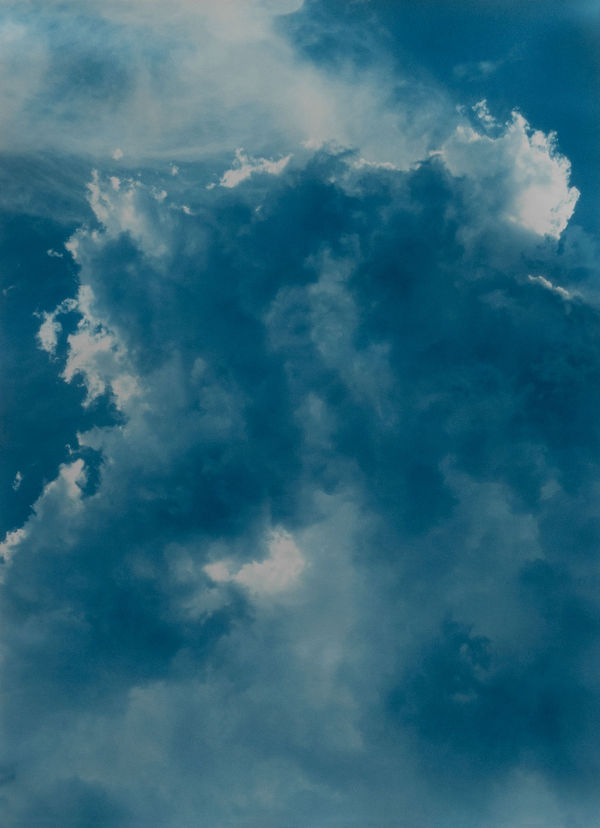 Untitled (4.5 billion years a lifetime, clouds #5)​, 2019 cyanotype 29 x 40 inches edition 1/3 + 2AP